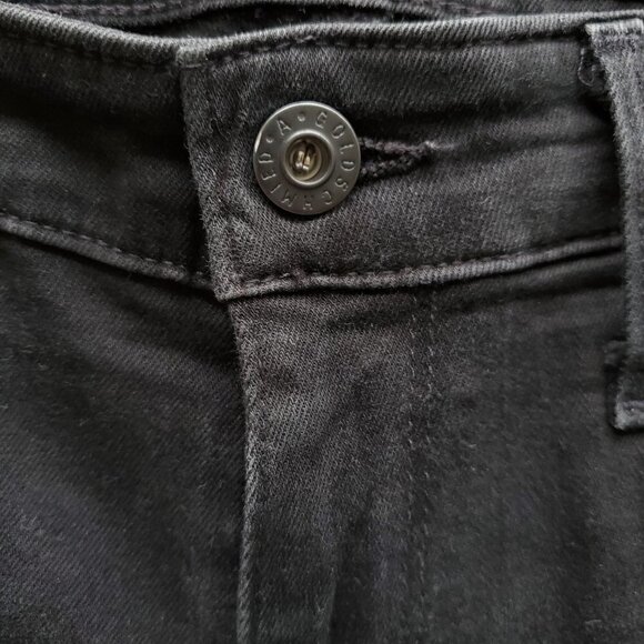 AG Adriano Goldschmied Farrah Black High Rise Ankle Skinny Jeans Raw Goth 25R - Picture 9 of 16